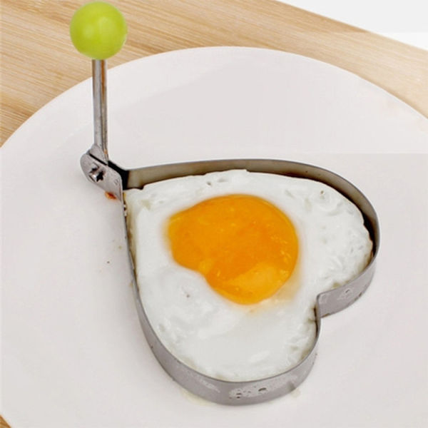 2-Pack - Äggform / Form till Ägg Silver Hjärta 