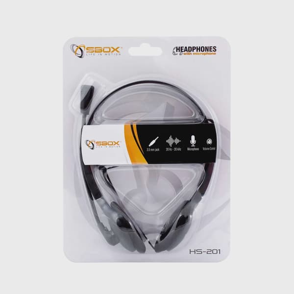 SBOX 3.5mm On-Ear Headset Svart
