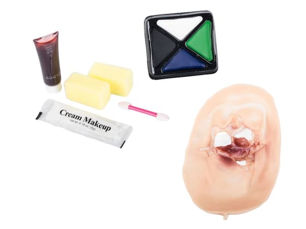 Fake sår makeup för halloween att måla ärr sår makeup hud