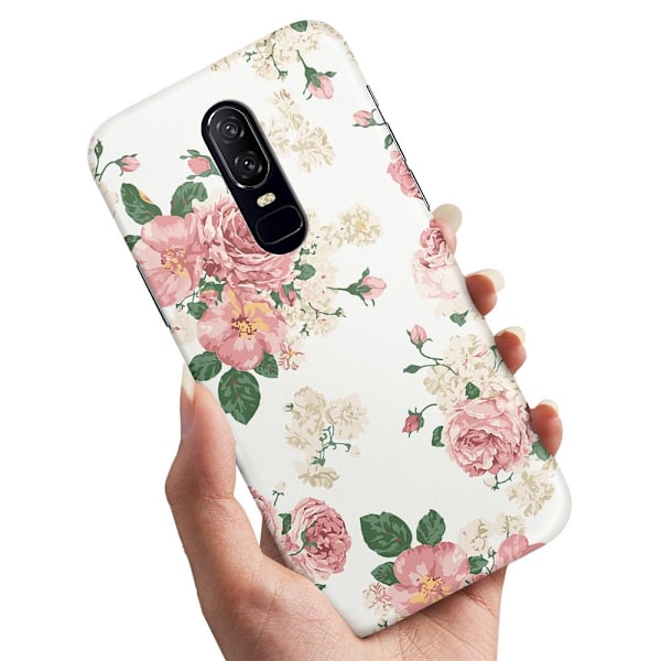 OnePlus 7 Pro - Skal/Mobilskal Retro Blommor