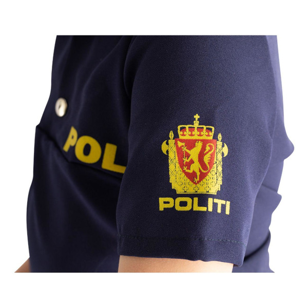 Norsk Politi Børn Kostume Blue M