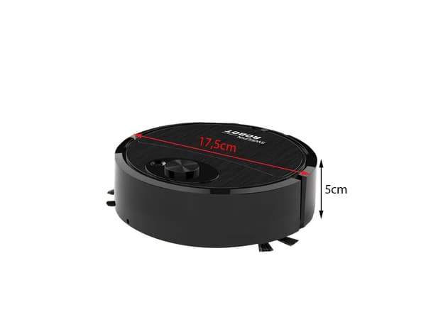 Städrobot elektrisk dammsugare sladdlös borste Black