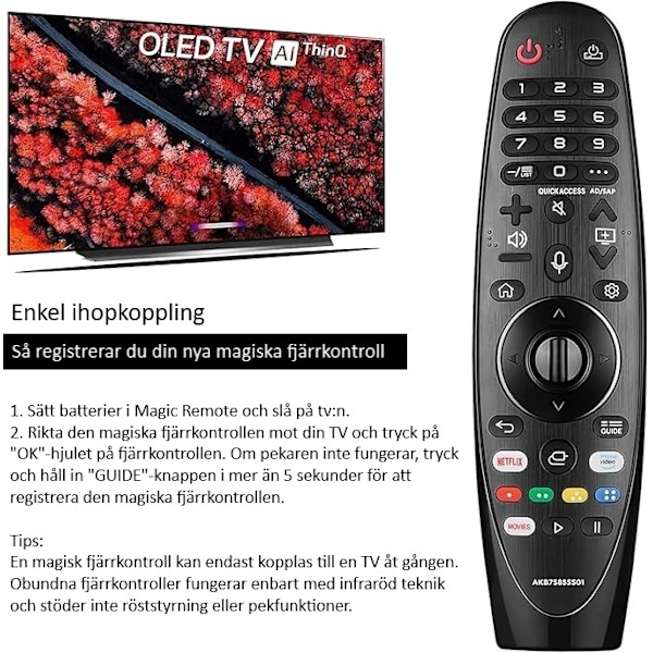 Universal TV-Fjernbetjening - LG Smart TV Utan röstkontroll