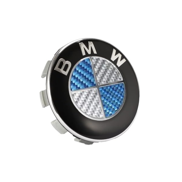 4-Pack - BMW Centrumkåpor / Hjulnav Emblem - Bil 68mm - Carbon 