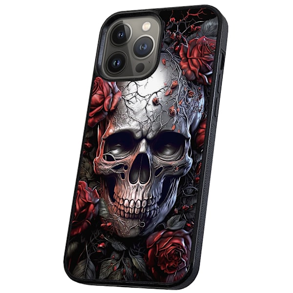 iPhone 16 Pro Max - Kuoret/Suojakuori Skull Roses