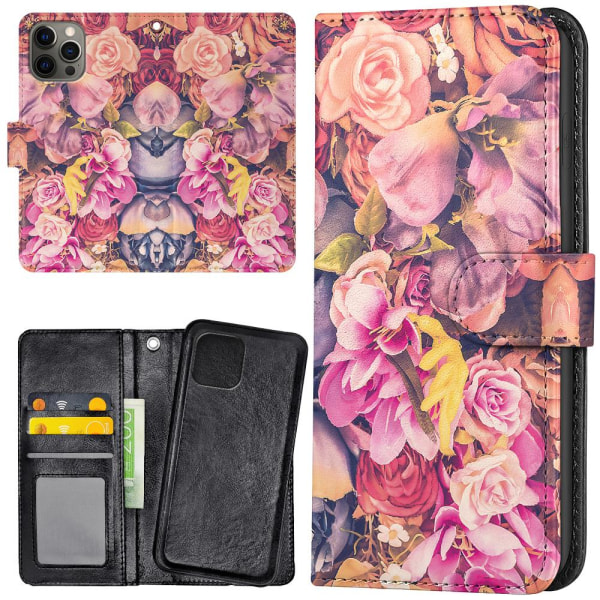 iPhone 13 Pro - Lompakkokotelo/Kuoret Roses Multicolor