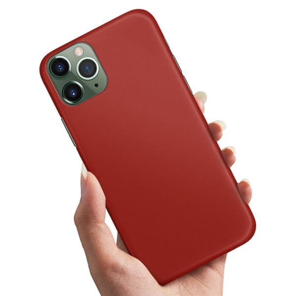 iPhone 12 Mini - Deksel/Mobildeksel Mørkrød Dark red