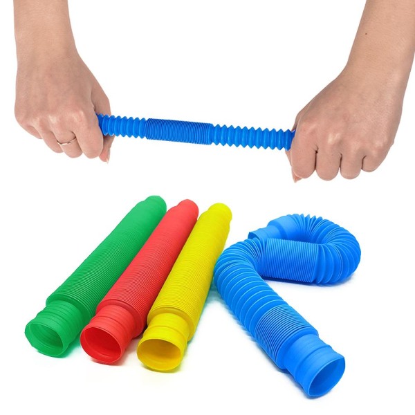 4-pak - Pop Tube - Fidget Legetøj - Legetøj / Sanse Multicolor