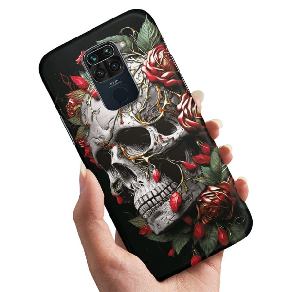 Xiaomi Redmi Note 9 - Skal/Mobilskal Skull Roses