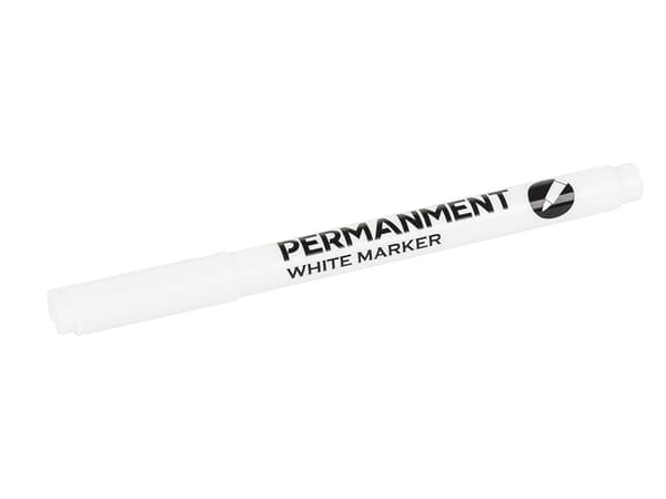 Permanent Hvid Markeringspen / Vandtæt - 1 mm