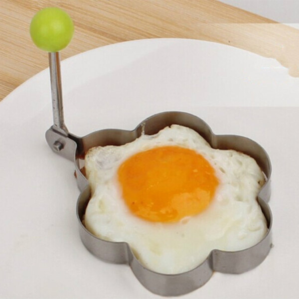 2-Pack - Äggform / Form till Ägg Silver Blomma