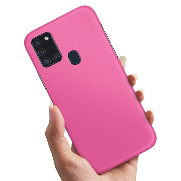 Samsung Galaxy A21s - Cover/Mobilcover Rosa Pink