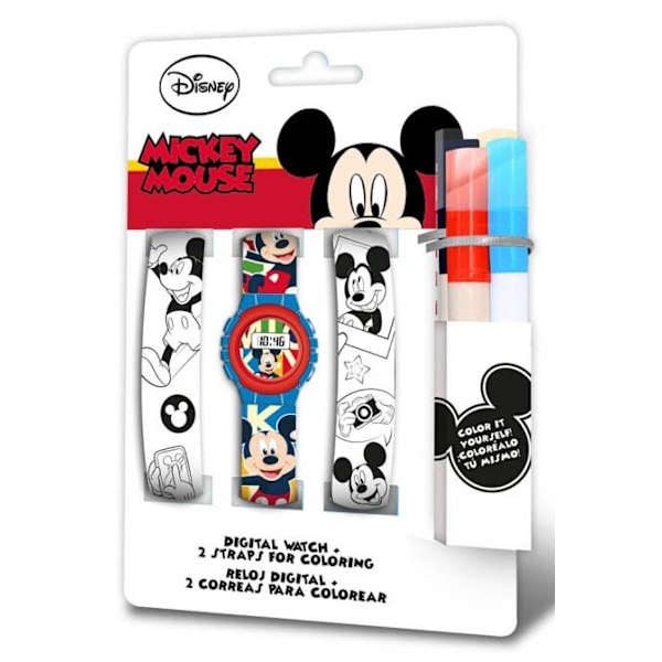 Disney Mickey Fun digital klocka + färgbara armband set