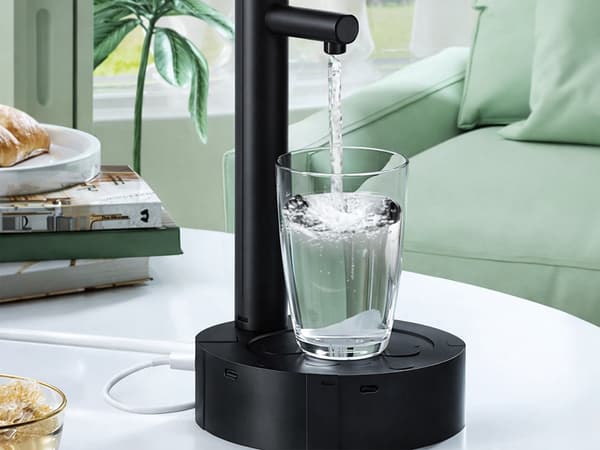 Vattenpump dispenser USB flaska Black