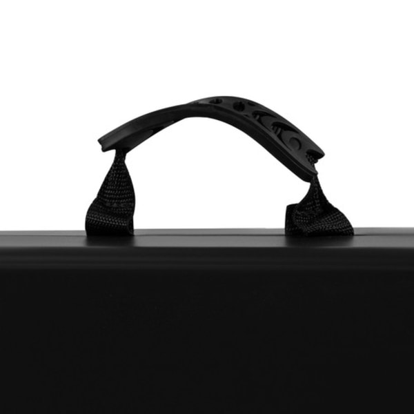 Fällbart trädgårdsbord 180 cm + 2 bänkar - svart
