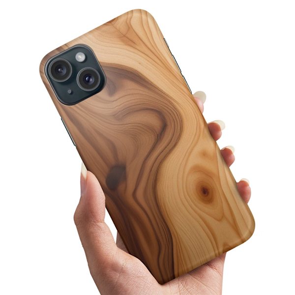 Deksel / Mobildeksel til iPhone 15 - Wood