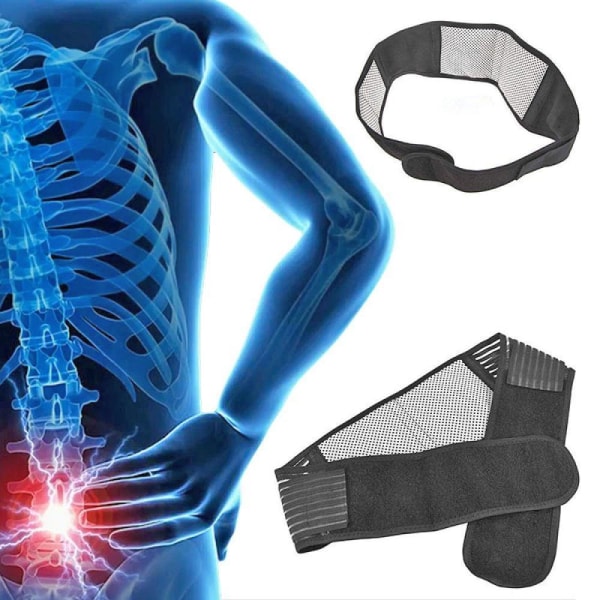 Varmende rygbælte - Varmer og lindrer rygsmerter Black XL