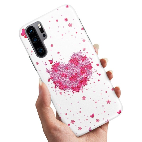 Huawei P30 Pro - Cover/Mobilcover Blomsterhjerte