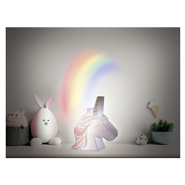 Nattlampa för Barn - Enhörning / Unicorn – Regnbåge projektor