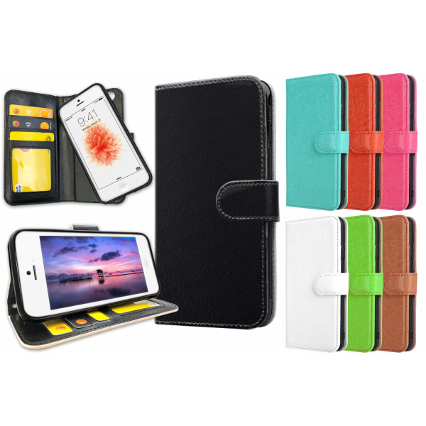 Köp iPhone 5/5S/SE - Mobilfodral / Mobilskal med Magnet Mörkröd | Fyndiq