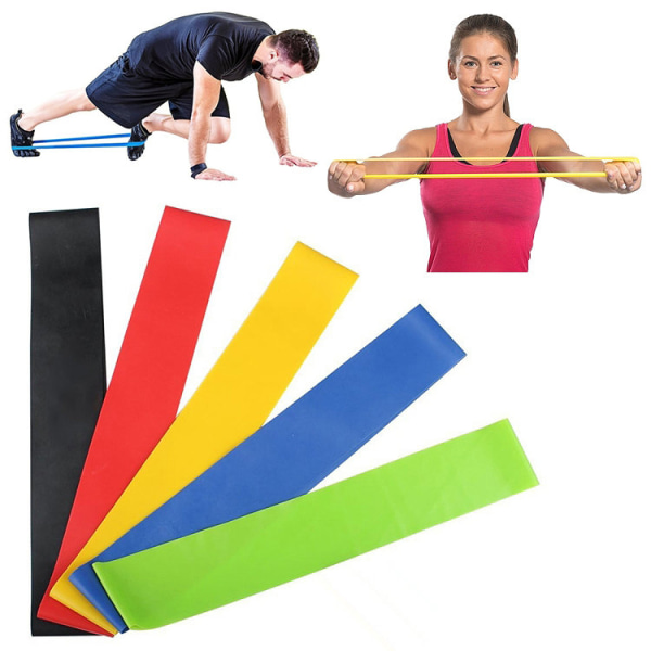 5-Pak Træningsbånd / Gummibånd – Træning Multicolor