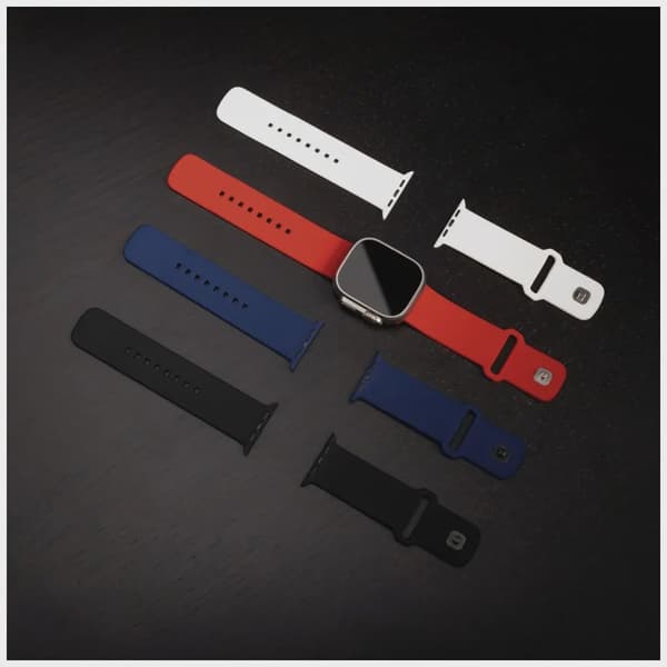 FIXED Silikonrem SET för Apple Watch Ultra-2/49mm Svart