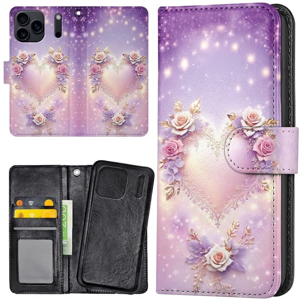 iPhone 17 Pro / 18 Pro - Lompakkokotelo/Kuoret Heart
