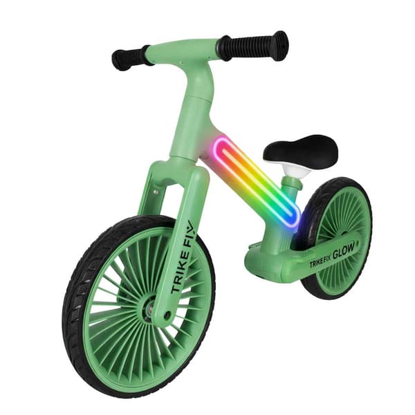 Balanscykel med LED för barn - Springcykel Green