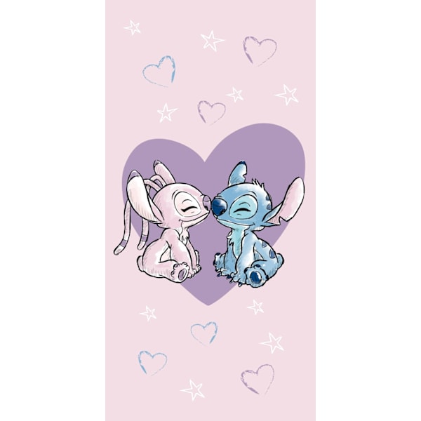 Disney Lilo och Stitch Kärlek Badhandduk, Strandhandduk 70x140 cm