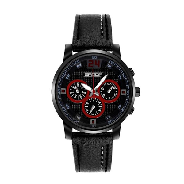 Quartz Klocka / Armbandsur - Svart Black