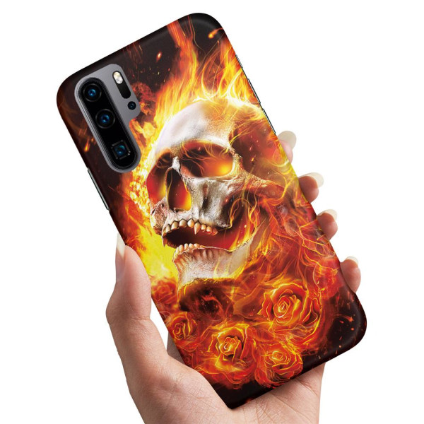 Huawei P30 Pro - Skal/Mobilskal Burning Skull