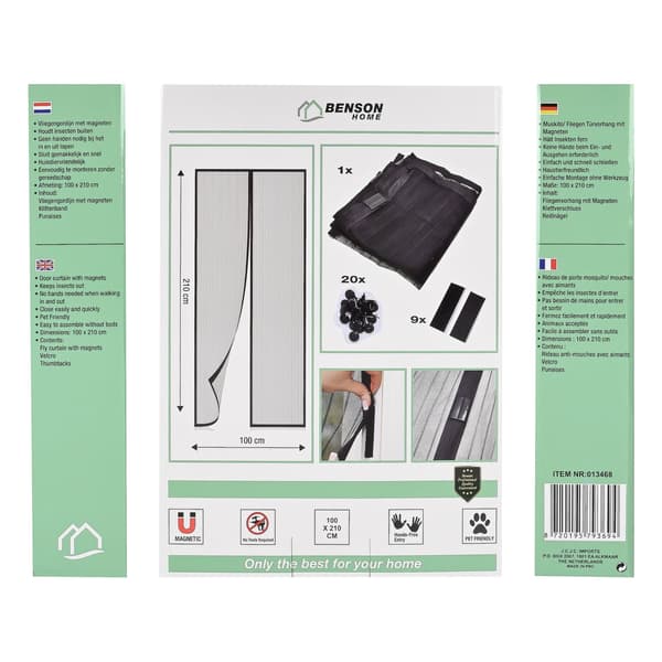 Dörrgardin magnetisk 100 x 210 cm
