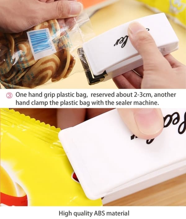 Värmeförseglare - Återförseglar Förpackningar / Plastpåsar Vit
