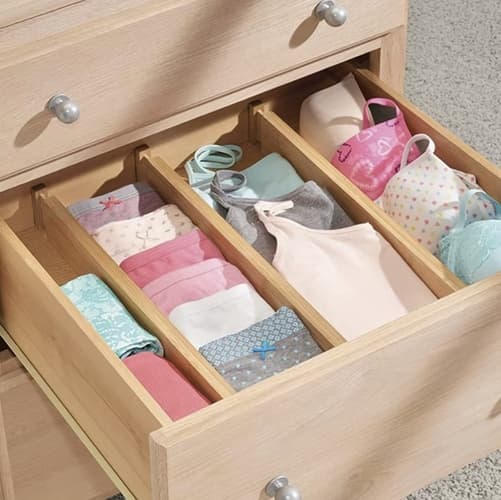 Justerbar Avdelare för Låda - 42-56 cm Trä - 4-Pack