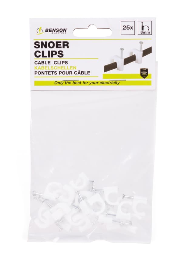 Kabelklämmor 8 mm 25-pack