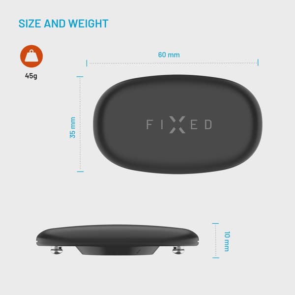 FIXED PULSE DUAL Pulsmätare med bröstband (HR+HRV) Svart