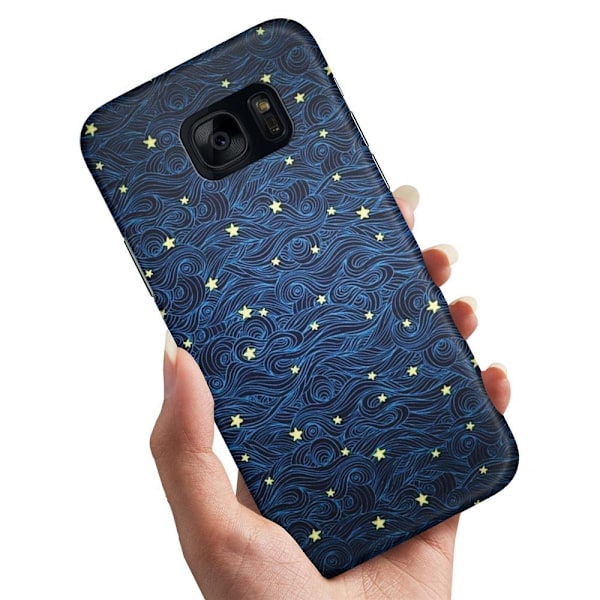 Samsung Galaxy S7 Edge - Cover/Mobilcover Stjernemønster