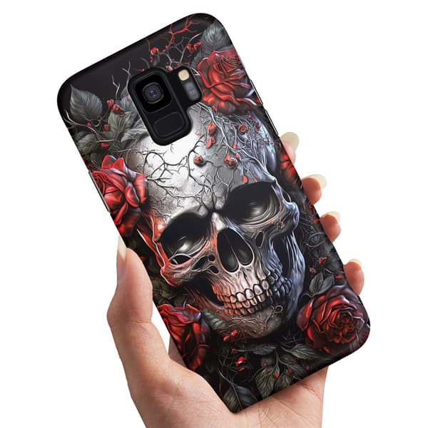 Deksel / Mobildeksel til Samsung Galaxy S9 - Skull Roses