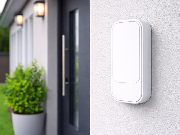 Trådlös dörrklocka kinetisk LED 130 m Vit