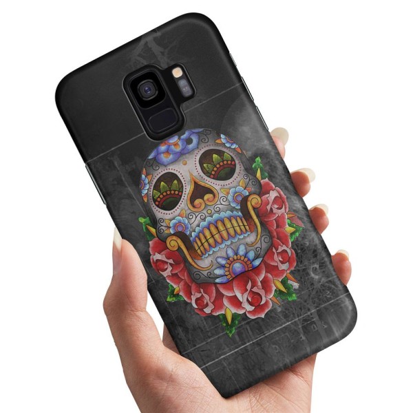 Huawei Honor 7 - Deksel / Mobildeksel Flowers Skull