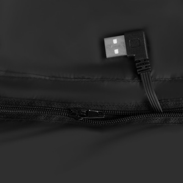 Lämmitysliivi - Liivi sisäänrakennetuilla lämmitystyynyillä - USB Black XL