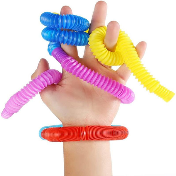 4-Pak - Pop Tube - Fidget Toys - Legetøj / Sensorisk Multicolor