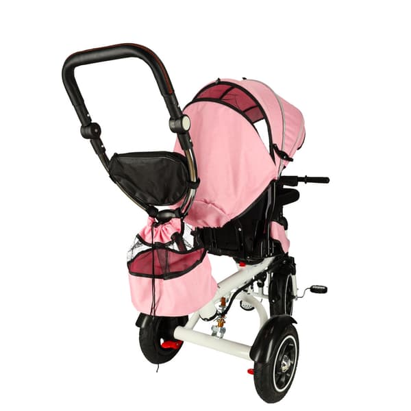 Barnvagn Trehjuling med Solskydd Pink