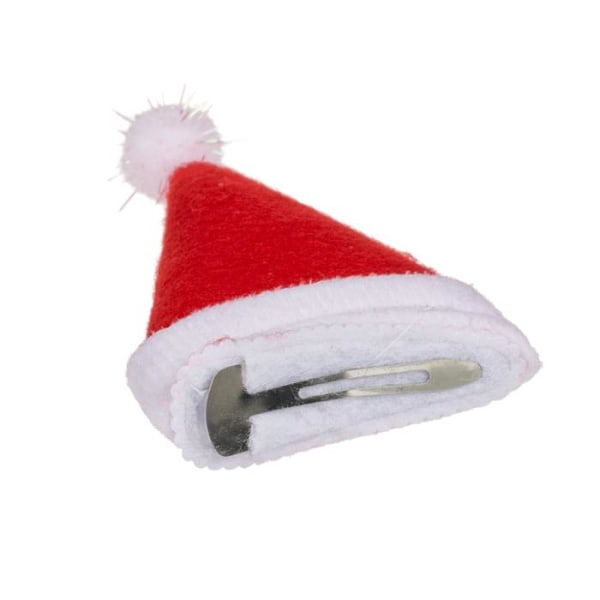 3-Pack - Hiusklipsi joulupukin hatulla - Hiusklipsi Red