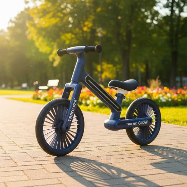 Balanscykel med LED för barn - Springcykel Mörkblå