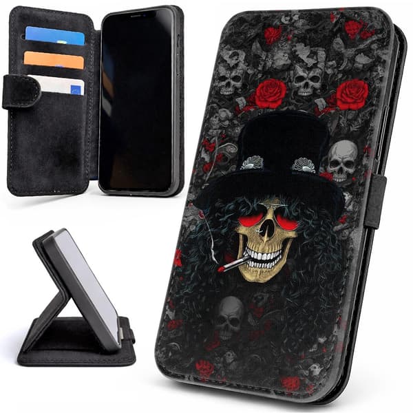 Lommebok Deksel / Mobildeksel til Google Pixel 9A - Slash Skull