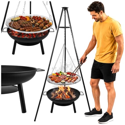 Hängande Grill för Öppen Eld - 167x58 cm