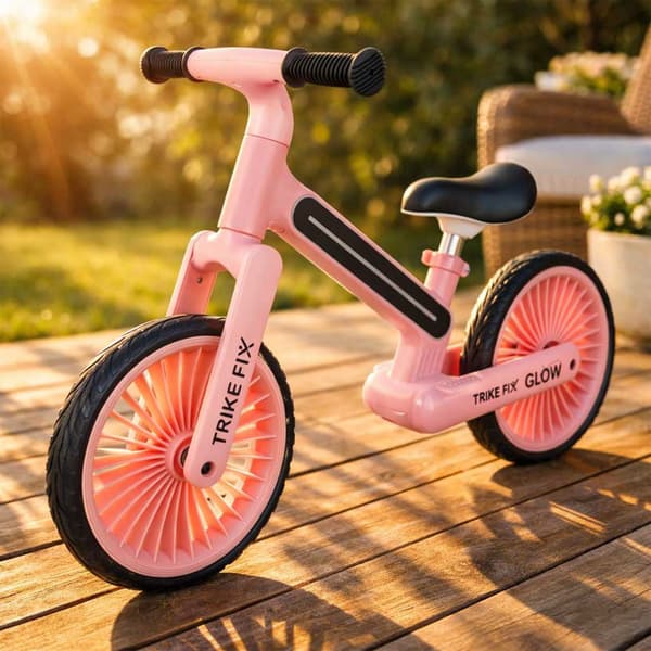 Balanscykel med LED för barn - Springcykel Rosa