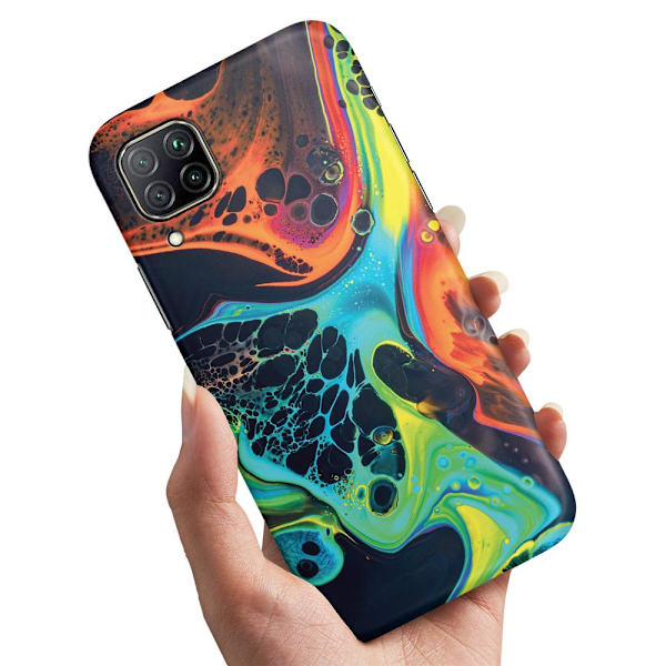 Huawei P40 Lite - Cover/Mobilcover Marmor Multicolor