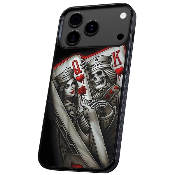 iPhone 17 / 18 Pro Max - Deksel/Mobildeksel King Queen Kortstokk